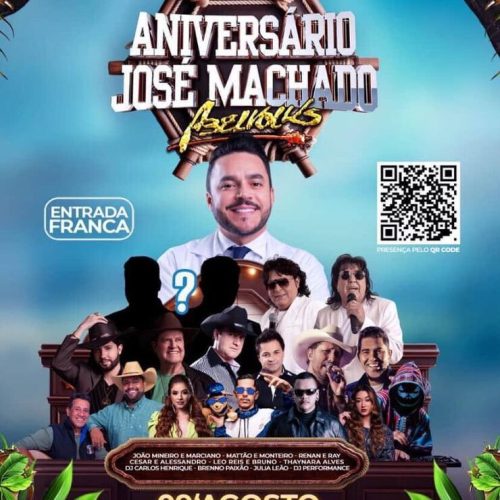 Goianésia terá megaevento gratuito no dia 9 de agosto em comemoração ao aniversário de Dr. José Machado